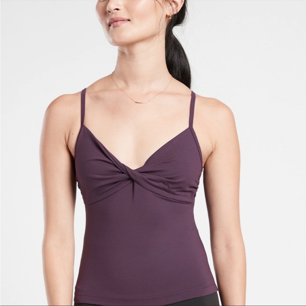 Athleta purple cross cross workout tank top